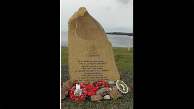 Loch Ewe War Memorial Stone Sea Kayak Greenstone Point Loch Ewe War Memorial Stone North West Highlands