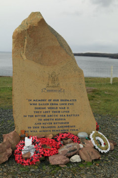 Loch Ewe War Memorial Stone Sea Kayak Greenstone Point Loch Ewe War Memorial Stone North West Highlands