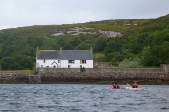 Jetty & House on Isle Martin Sea Kayak Isle Martin Loch Broom North West Highlands