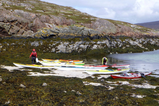Landing on Horse Island, Summer Isles Sea Kayak Summer Isles Horse Island North West Highlands