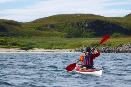 Beach on North Coast Isle Ristol, Summer Isles Sea Kayak Summer Isles Isle Ristol North West Highlands