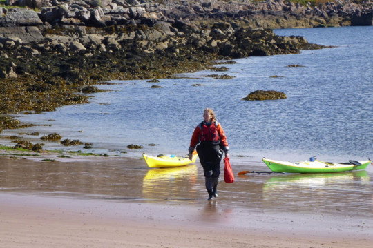 Beach on East Coast of Isle Ristol Sea Kayak Summer Isles Beach North West Highlands