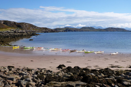 Beach on East Coast of Isle Ristol Sea Kayak Summer Isles Beach North West Highlands