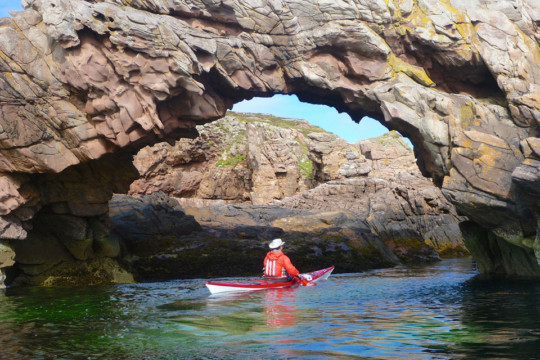 Arch on Tanera Beg Sea Kayak Summer Isles Arch North West Highlands