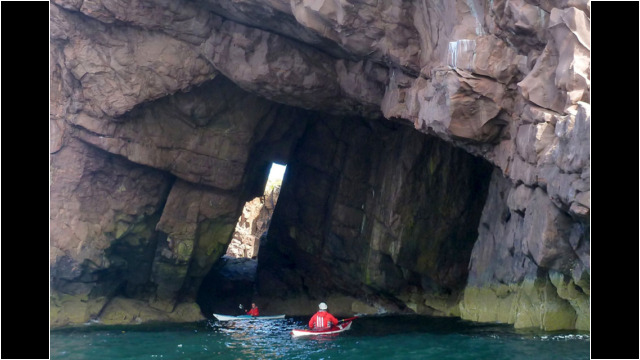 Cave on SW Corner of Tanera Beg, Summer Isles Sea Kayak Summer Isles Cave North West Highlands