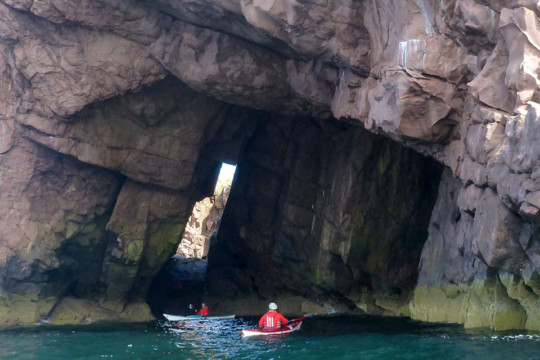 Cave on SW Corner of Tanera Beg, Summer Isles Sea Kayak Summer Isles Cave North West Highlands