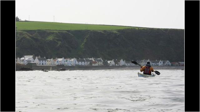 Approaching Pennan Sea Kayak Troup Head Pennan