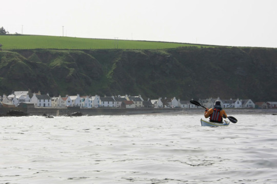 Approaching Pennan Sea Kayak Troup Head Pennan