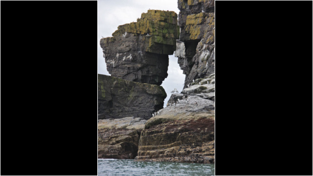 Rock architecture near Collieston Port Errol to Collieston