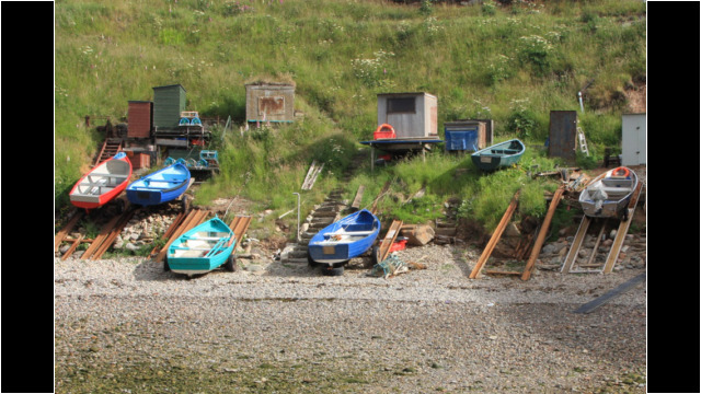 Boats at Portlethen Sea Kayak Cove to Stonehaven Portlethen