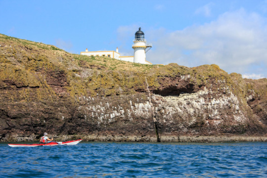 Todhead Point Lighthouse Sea Kayak Stonehaven to Inverbervie Todhead Point Lighthouse