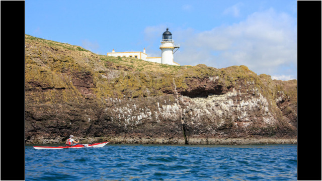Todhead Point Lighthouse Sea Kayak Stonehaven to Inverbervie Todhead Point Lighthouse