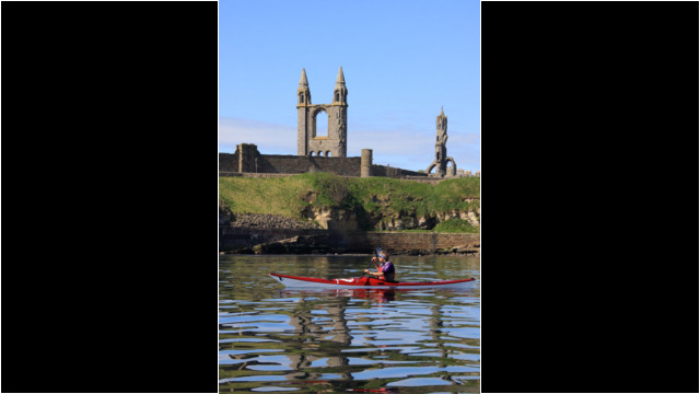 St Andrews cathedral Sea Kayak St Andrews Kingsbarn
