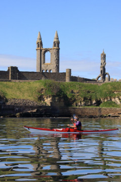 St Andrews cathedral Sea Kayak St Andrews Kingsbarn