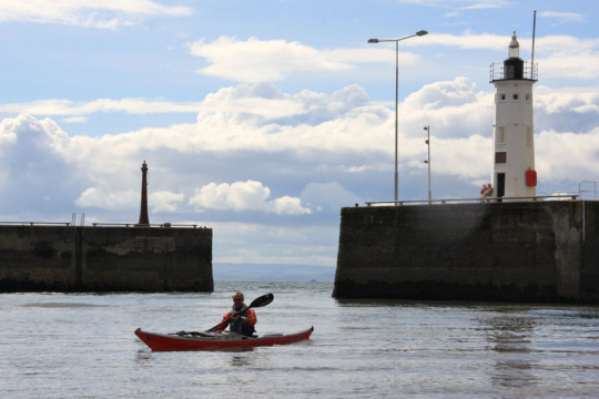 Arriving in Anstruther harbour Sea Kayak Fife Ness Anstruther