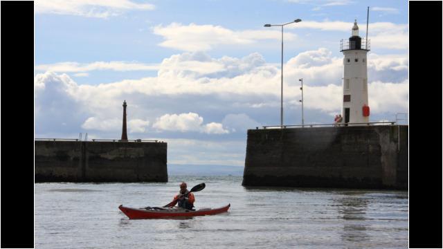 Arriving in Anstruther harbour Sea Kayak Fife Ness Anstruther