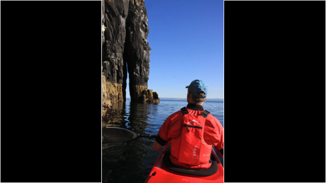 Arch on Isle of May's west coast Sea Kayak Isle of May