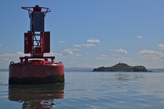 Red lateral buoy on route to Inchkeith Inchkeith