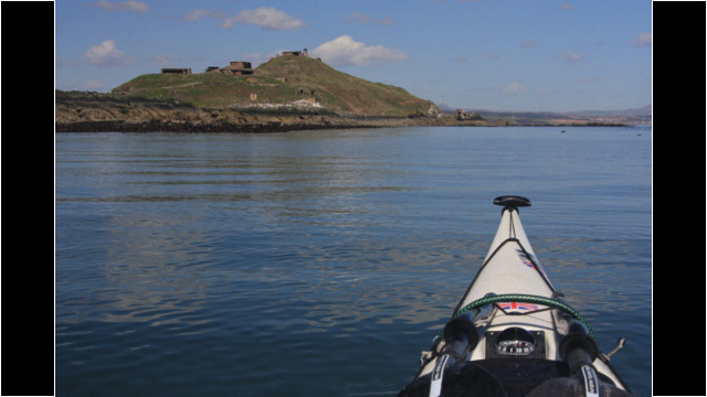 Inchkeith's west coast & military remains Sea Kayak Inchkeith