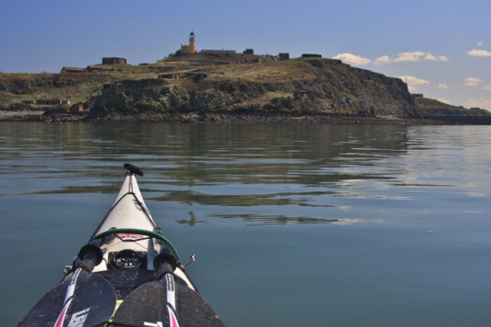 Approaching Inchkeith Sea Kayak Inchkeith