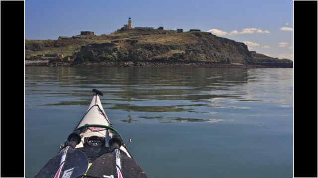 Approaching Inchkeith Sea Kayak Inchkeith