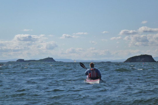 Heading out to Lamb & Fidra Sea Kayak Fidra Lamb