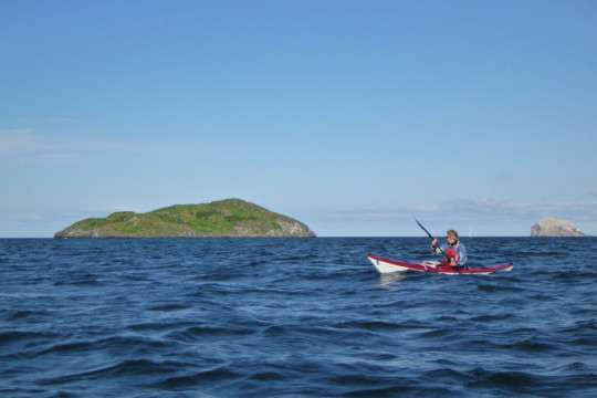 Craigleith & Bass Rock in distance Sea Kayak Fidra Craigleith Bass Rock