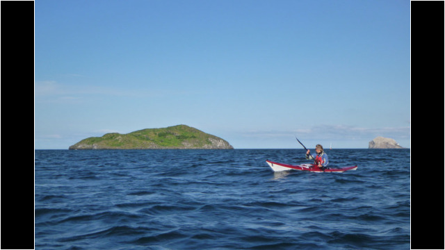 Craigleith & Bass Rock in distance Sea Kayak Fidra Craigleith Bass Rock