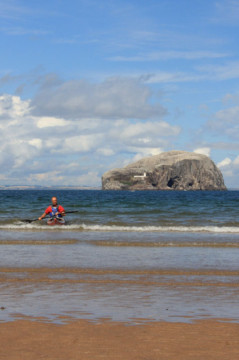 Landing at Seacliff Sea Kayak Bass Rock Seacliff