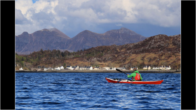 Lochinver with Quinag behind Sea Kayak Lochinver Quinag