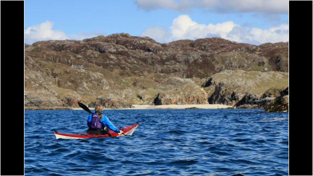 Approaching Achmelvich Bay Sea Kayak Achmelvich Beach