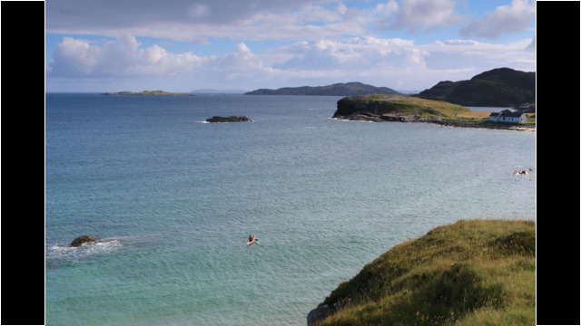 Leaving Clasnessie to Oldany Island Sea Kayak Clashnessie Bay Oldany Island