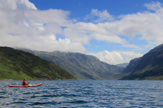 Looking into Loch Glendhu Sea Kayak Loch Glendhu