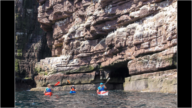 Paddling around Stack of Handa Sea Kayak Handa Island Stack