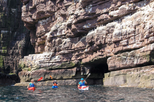 Paddling around Stack of Handa Sea Kayak Handa Island Stack