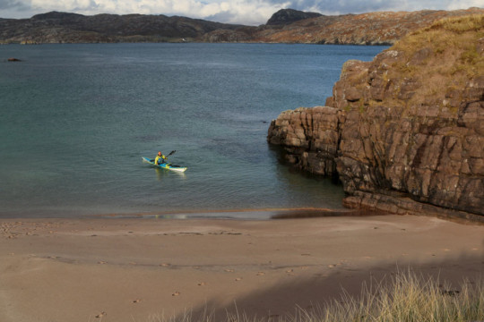 Landing on East Coast Handa Island Sea Kayak Handa Island Beach