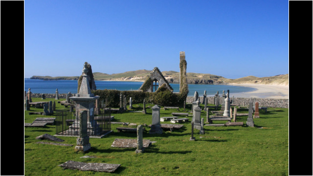 The historic church at Balnakeil bay Sea Kayak Faraid Head Balnakeil Bay Church