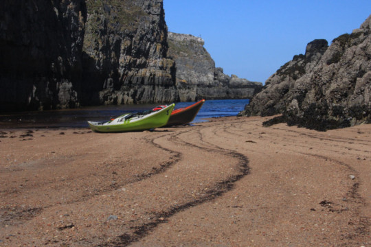 Landing at Smoo Cave Sea Kayak Faraid Head Smoo Cave