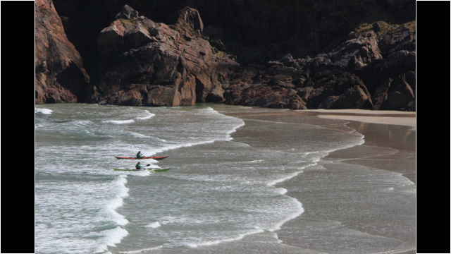 Landing at Ceannabeinne Beach Sea Kayak Faraid Head Ceannabeinne Beach
