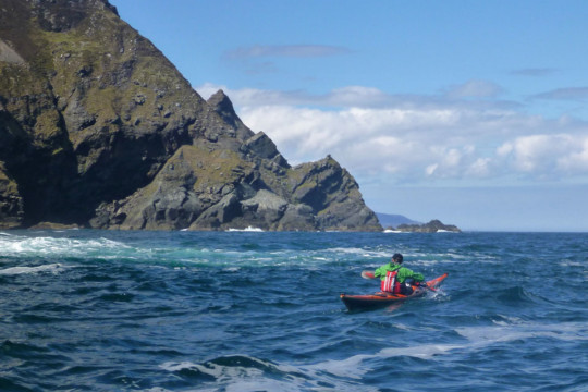 Heading towards Cleit an t-Seabhaig Sea Kayak Whiten Head