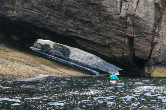 Eilean Nan Ron 'fish drying' Sea Arch Sea Kayak Eilean Nan Ron