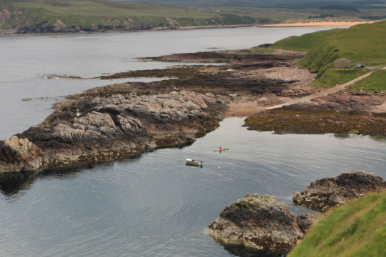 Portskerra natural harbour Sea Kayak Strathy Point Portskerra