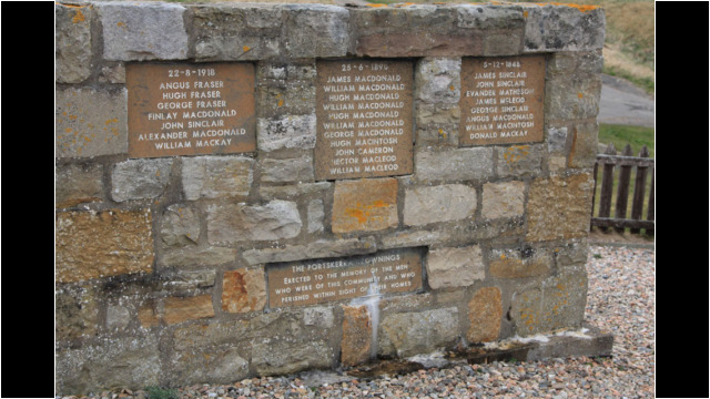 The Drowning Memorial, Portskerra Sandside Head Portskerra Drowning memorial
