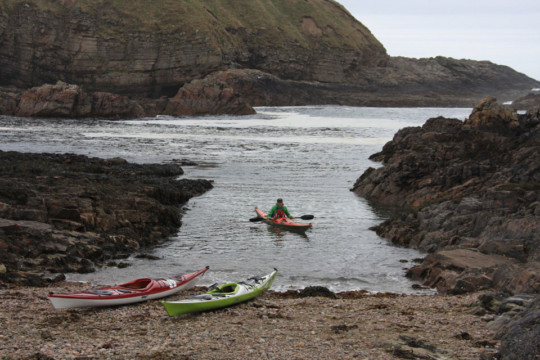 Launching at Portskerra harbour Sea Kayak Sandside Head Portskerra