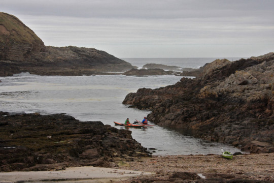Portskerra natural harbour Sea Kayak Sandside Head Portskerra