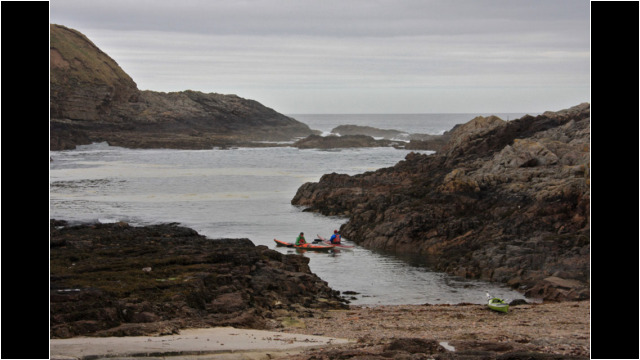 Portskerra natural harbour Sea Kayak Sandside Head Portskerra
