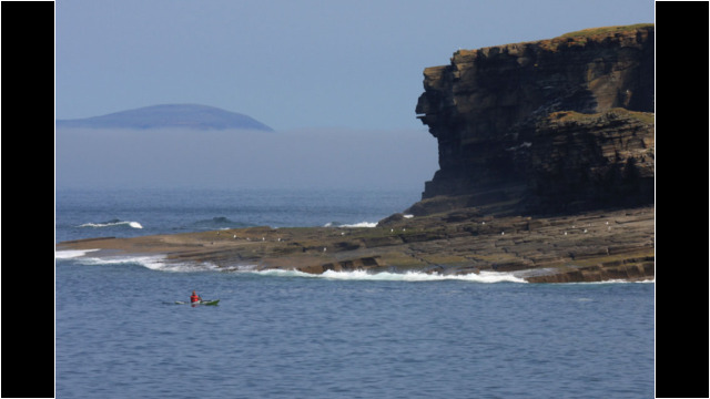 Crosskirk Bay, Hoy behind Sea Kayak Holborn Head