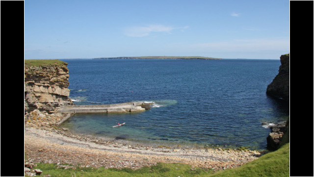 Landing East of St John's Point, Stroma beyond Sea Kayak Dunnet Head St John's Point