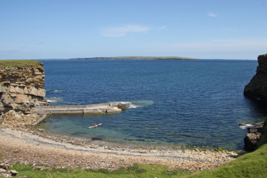 Landing East of St John's Point, Stroma beyond Sea Kayak Dunnet Head St John's Point