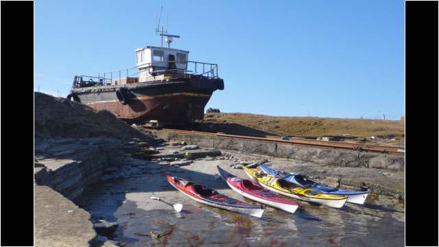 Landing at Nethertown Pier Sea Kayak Stroma Nethertown Pier